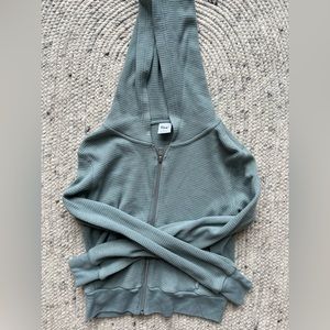 Aritzia Cropped Waffle Knit Sweatshirt